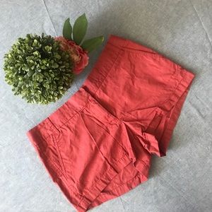 JCrew Rusty Red Chino Shorts, Size 8